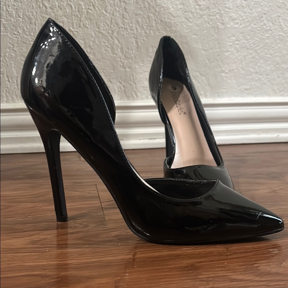 Shoe Dazzle Black Patent Leather Heels 4in